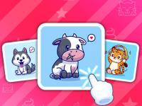 Jeu mobile Cute animal cards