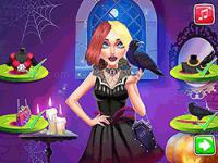 Jeu mobile Vampira spooky hairstyle challenge