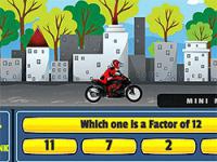 Jeu mobile Bike racing math: factors