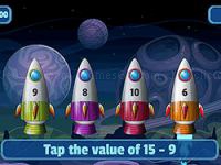 Jeu mobile Math rockets subtraction