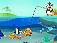 Jeu mobile Baby penguin fishing