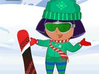 Jeu mobile Dora ski winter dressup