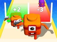 Jeu mobile Merge number cube 3d run game