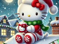 Jeu mobile Hello kitty christmas puzzle: festive holiday