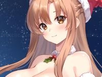 Jeu mobile Anime girls in red dress tile puzzle