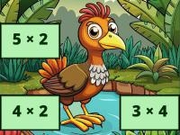 Jeu mobile Multiplication: bird image uncover