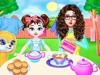 Jeu mobile Mom and taylor washing clothes
