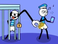 Jeu mobile Stickman troll thief puzzle