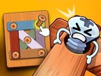 Jeu mobile Wood bolts nuts screw pin puzzle