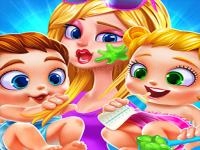 Jeu mobile My newborn baby twins care