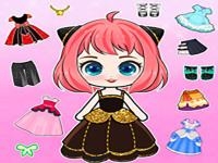 Jeu mobile Chibi doll dress up diy