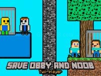 Jeu mobile Save obby and noob two players