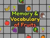 Jeu mobile Memory and vocabulary of fruits