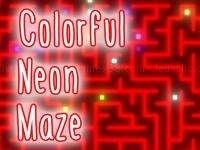 Colorful neon maze