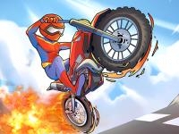 Moto stunts driving racing