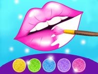 Jeu mobile Glitter lips coloring game