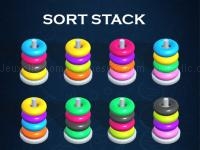 Jeu mobile Sort stack color hoop game