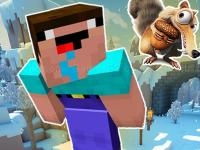 Jeu mobile Noob parkour : snow age