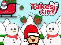 Takes gifts