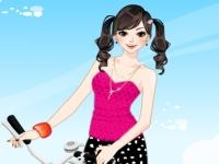 Jeu mobile Bicycle girl dressup