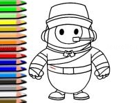 Jeu mobile Fall guys halloween coloring bok