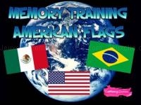 Jeu mobile Memory training. american flags