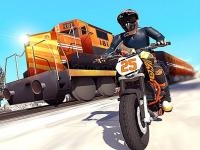 Jeu mobile Tricky bike stunt vs train racing game