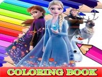 Coloring book for frozen elsa