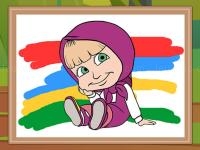 Jeu mobile Masha and the bear coloring book