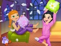 Jeu mobile Crazy pillow fight sleepover party