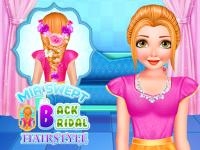 Jeu mobile Mia swept-back bridal hairstyle