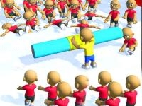 Jeu mobile Push the crazy crowd : stickman clash 3d
