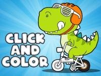 Jeu mobile Click and color dinosaurs