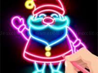 Jeu mobile Draw glow christmas - draw & color