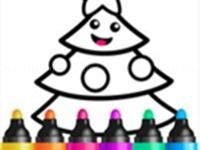 Jeu mobile Drawing christmas for kids - draw & color