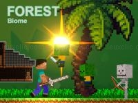 Jeu mobile Noob vs zombies - forest biome