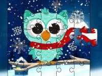 Jeu mobile Winter snowy owls jigsaw