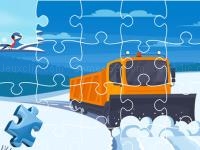 Jeu mobile Winter trucks jigsaw