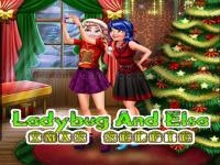 Jeu mobile Ladybug and elsa xmas selfie