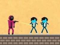 Jeu mobile Squid game 2d shooting