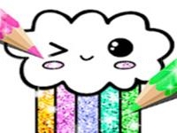 Jeu mobile Kawaii coloring book glitter - drawing book