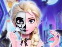 Jeu mobile Elsa halloween party tattoo