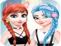 Jeu mobile Elsa and anna dress up makeup