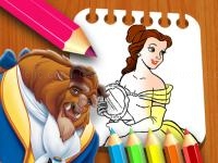 Jeu mobile Beauty & the beast coloring book