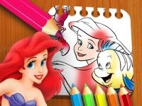 Jeu mobile The little mermaid coloring book