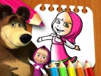 Jeu mobile Masha & the bear coloring book