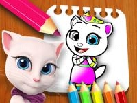 Jeu mobile My angela talking coloring book