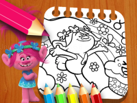 Jeu mobile Les trolls coloring book
