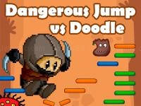 Jeu mobile Dangerous jump vs doodle jump