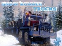 Jeu mobile Snow runner trucks jigsaw